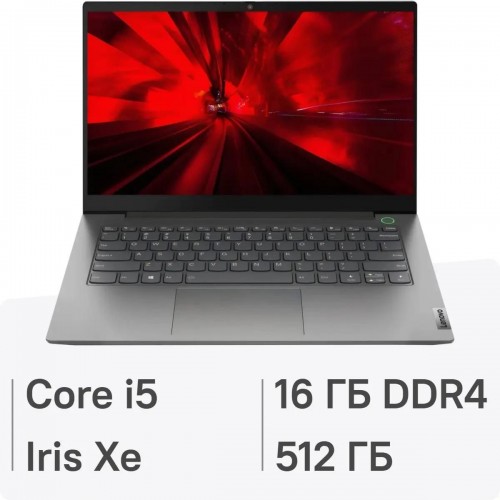 Ноутбук Lenovo Thinkbook 14 G4 IAP 14", 2024, TN, Intel Core i5 1235U 1.3ГГц, 10-ядерный, 16ГБ DDR4, 512ГБ SSD, Intel Iris Xe graphics, без операционной системы, серый